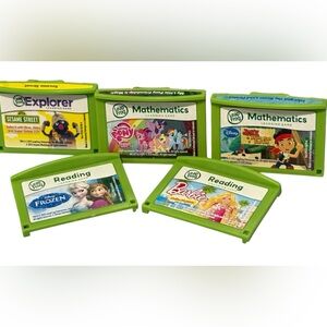 5 Leapfrog LeapPad Explorer Learning Video Games